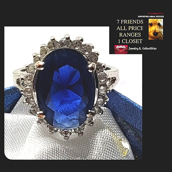 Deep Blue Iolite .925 Silver Ring - Picture 5 of 6